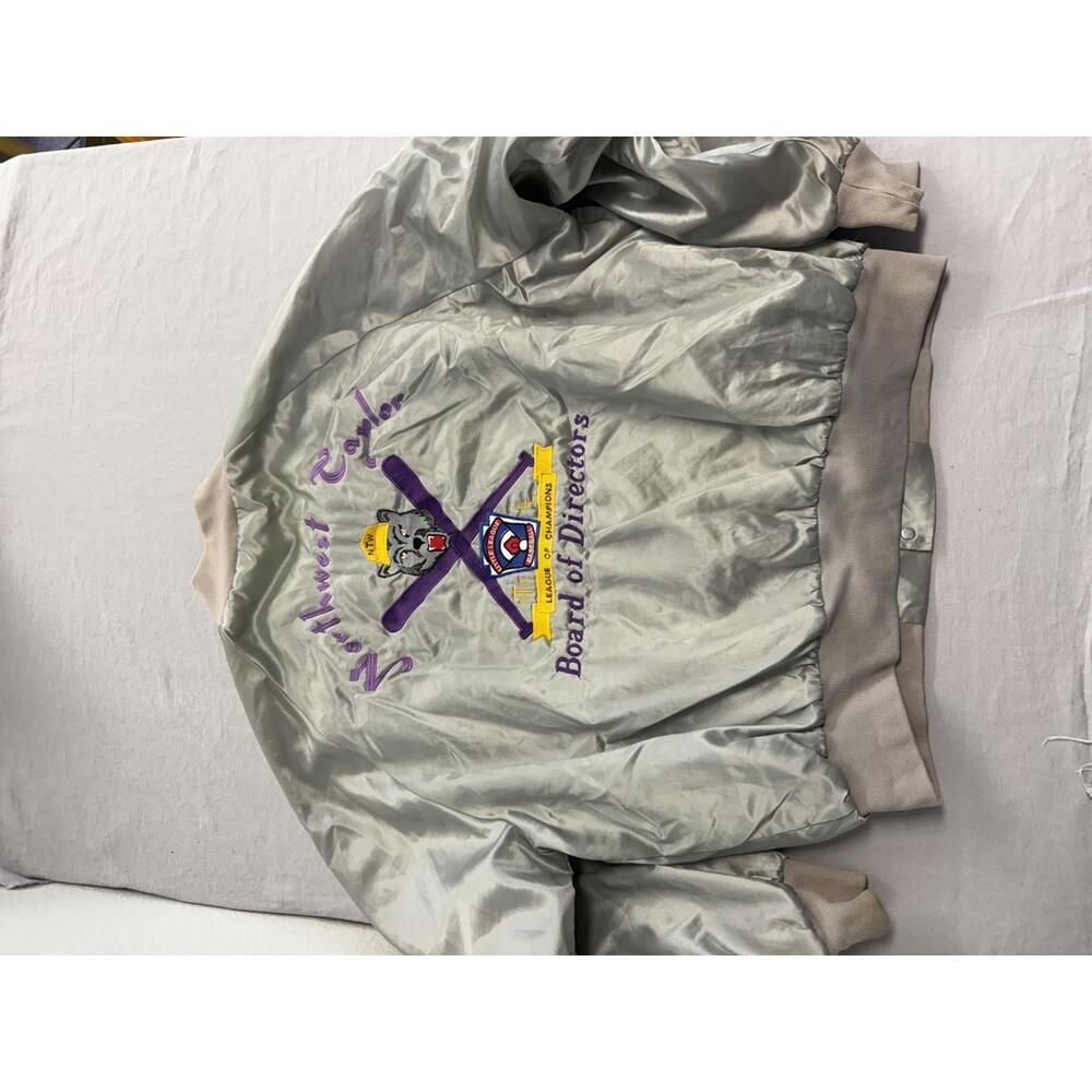 VTG Little League Baseball Bomber Jacket Northwest Taylor 3X